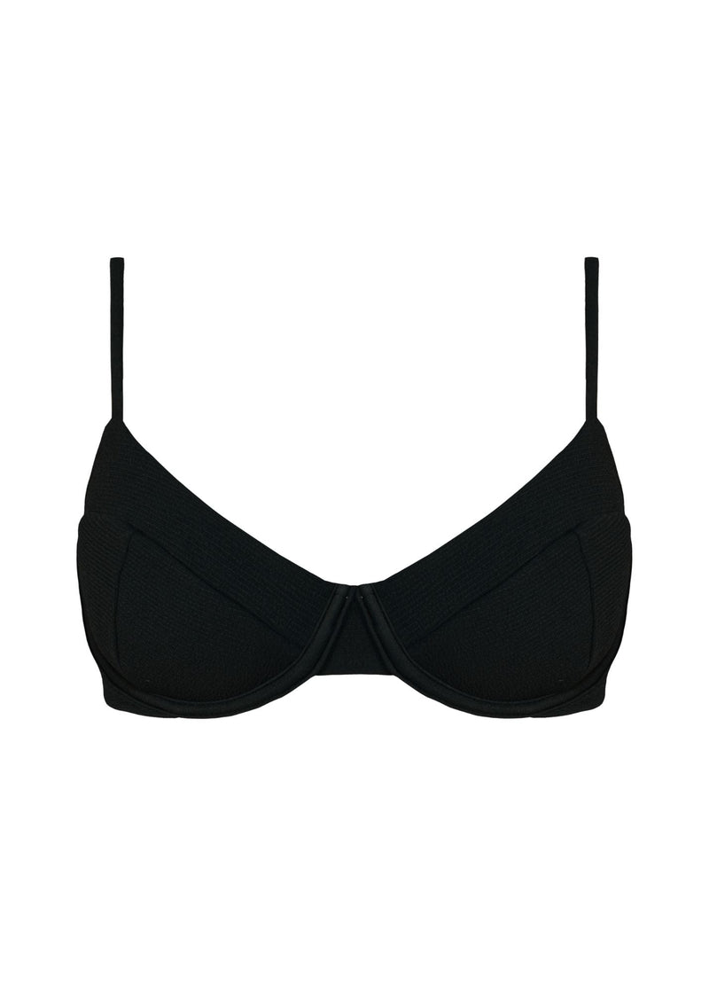 TOP BARDOT - SAND BLACK