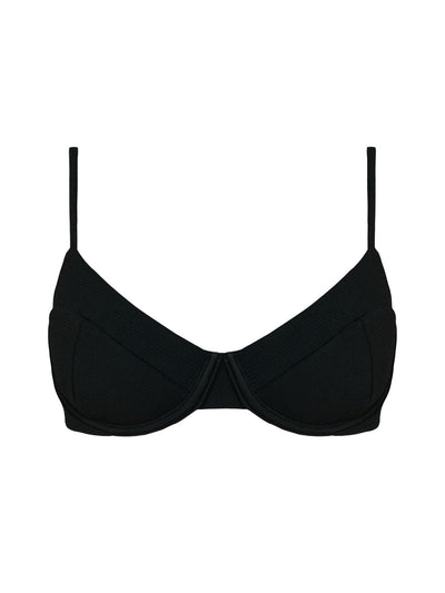 TOP BARDOT - SAND BLACK