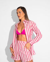 CHEMISE RUTH - LISTRADO ROSA