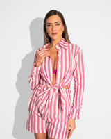 CHEMISE RUTH - LISTRADO ROSA