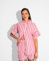 CHEMISE SAMANTHA - LISTRADO ROSA